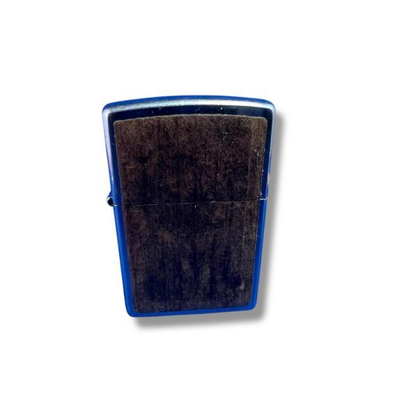 Other - Zippo Lighter Woodchuck Blue Matte Wood Inlay F Collectible USA Made